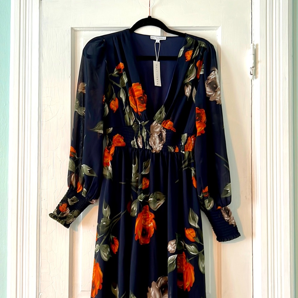 NWT size S navy Baltic Born Olivia maxi dress